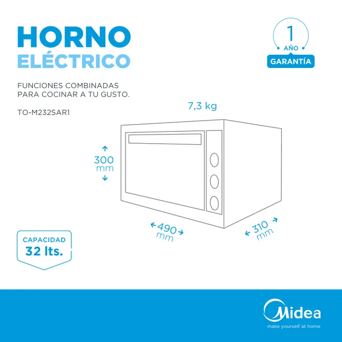 HORNO ELÉCTRICO MIDEA MD340 40LTS.. - Image 2