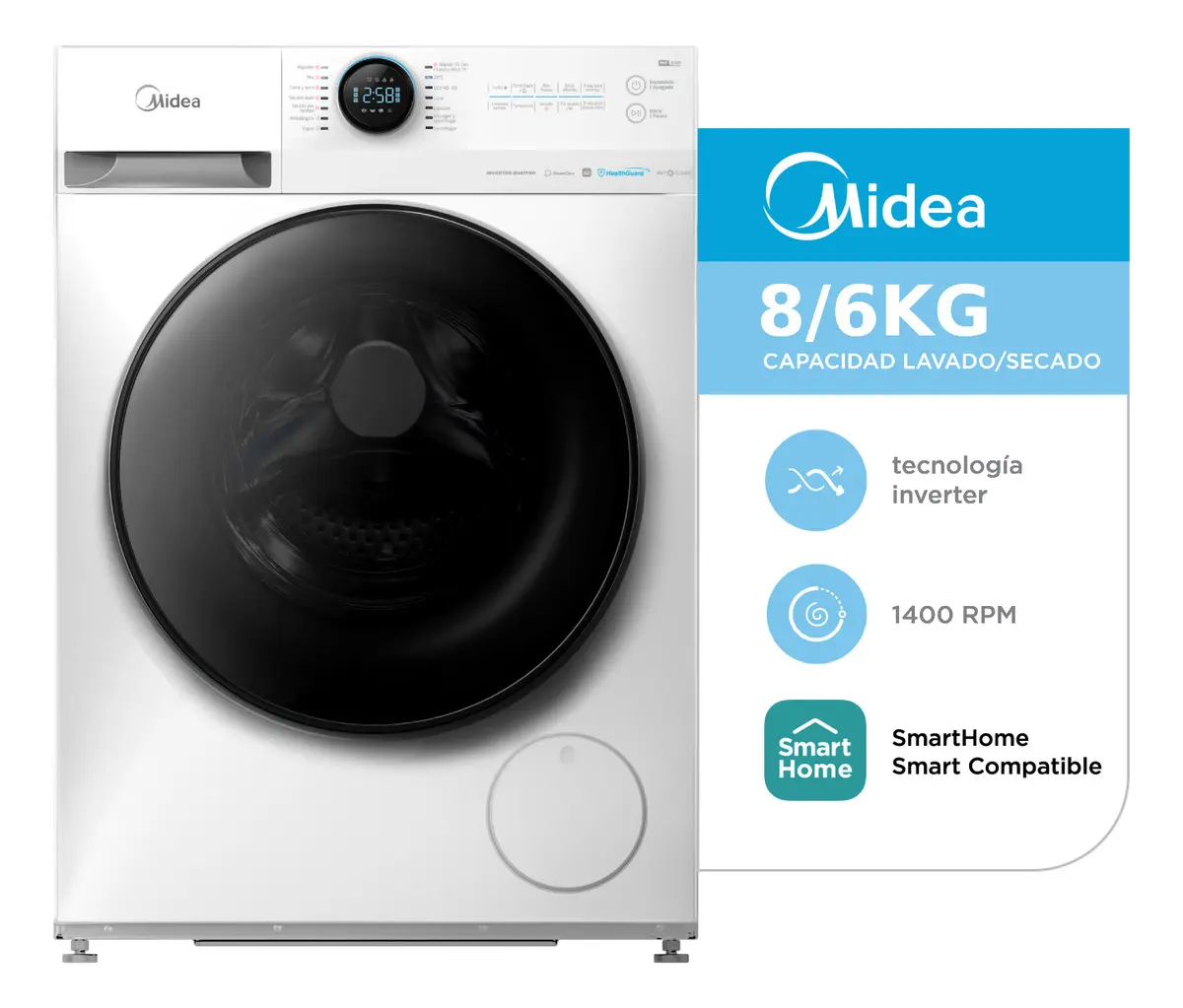 LAVASECARROPAS INVERTER 8KG. MIDEA - Image 2