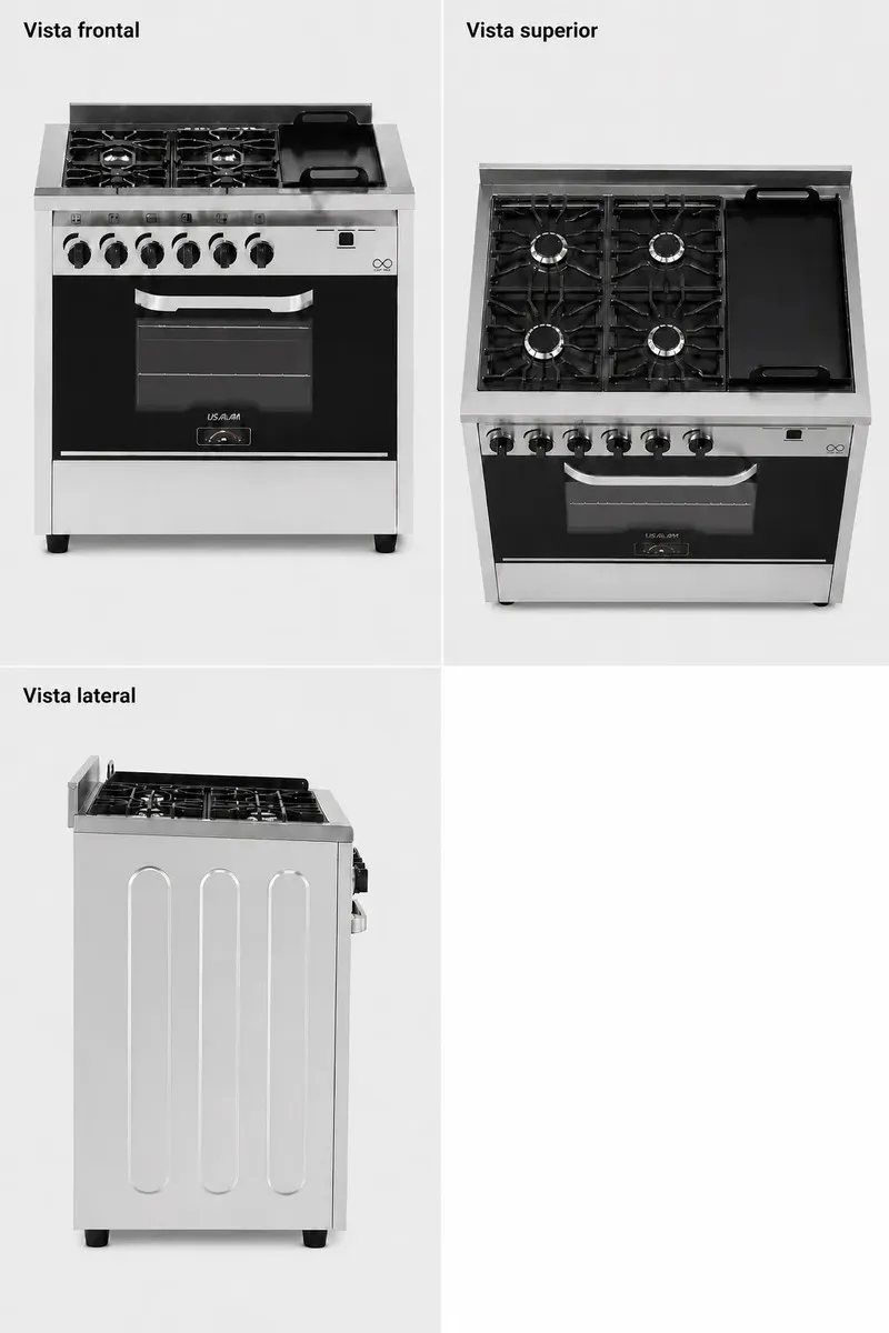 COCINA INDUSTRIAL 4 HORNALLAS + PLANCHA - Imagen 2