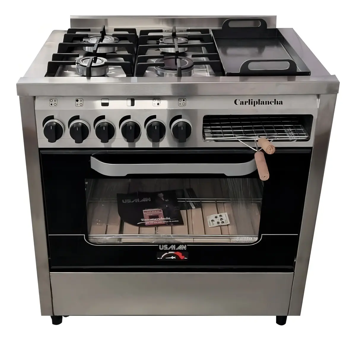 COCINA INDUSTRIAL USMAN 4 HOR. + CARLITERA Y PLANCHA