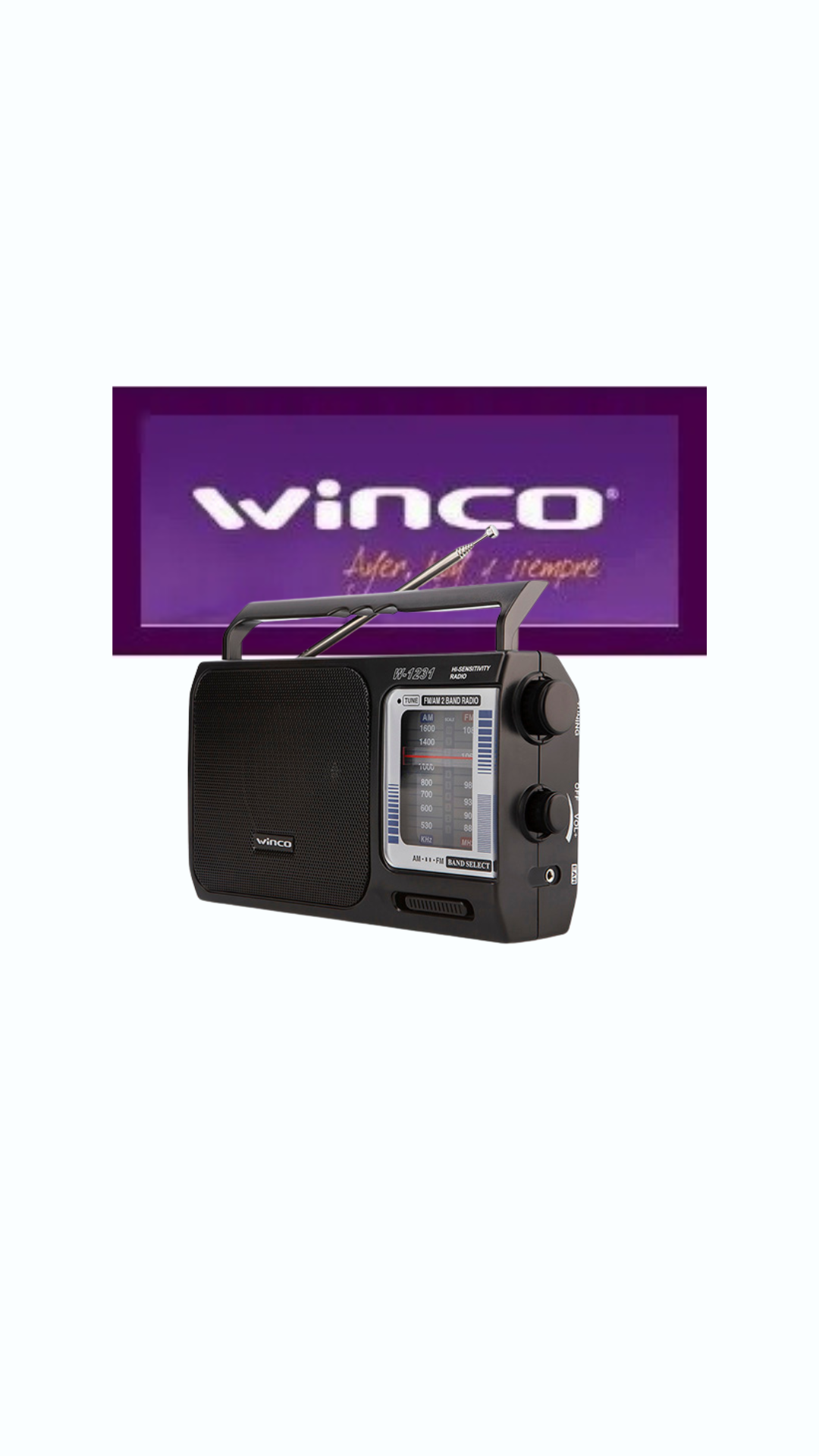 RADIO PORTATIL WINCO W1231 AM/FM - Imagen 4