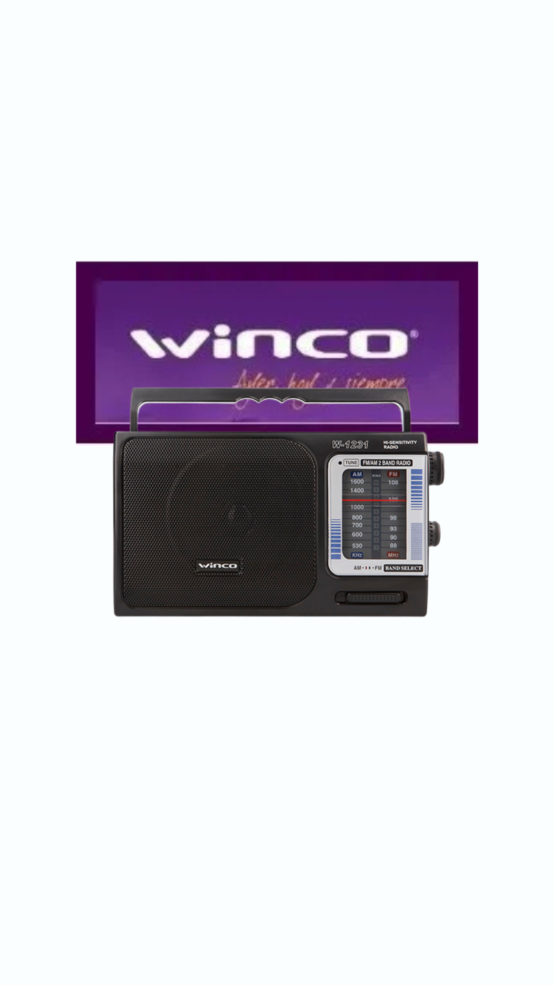RADIO PORTATIL WINCO W1231 AM/FM